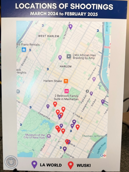 警方统计两派黑帮成员驳火地点。