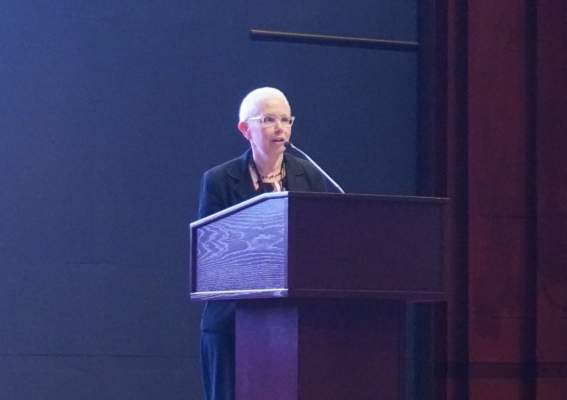图为斯坦福大学访问学者、人权观察前中国部主任索菲‧理查德森(Sophie Richardson)在美国国会山举行“709”律师大抓捕十周年的研讨会上。(李辰/大纪元)