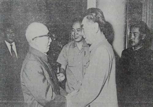 1955年,远藤三郎受到毛泽东、周恩来的接见