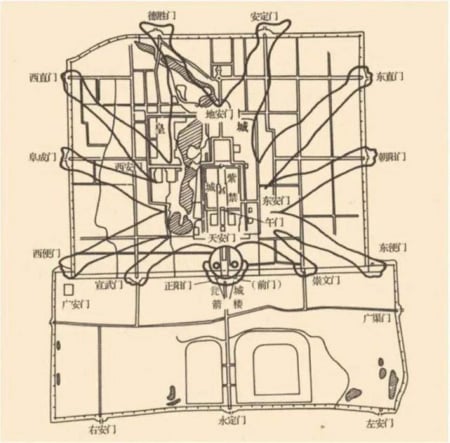 朱棣军师姚广孝奉命设计的明朝“八臂哪咤城”。