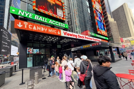 ʱ���㳡һ�Ŵ�¥��Times Square Skywalk���۾�̨��1¥�����42�ֽ����ϻ�����Broadway��������