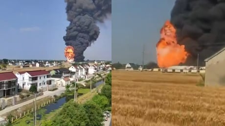 5月28日,江苏南通市如东县一润滑油厂发生火灾,并伴有爆炸声,现场火势迅猛。