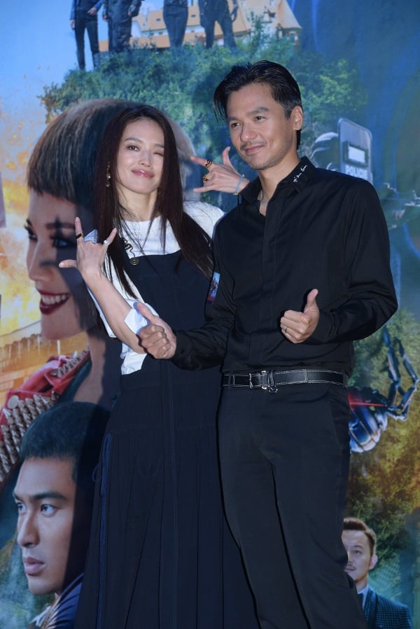 2017年8月22日,冯德伦、舒淇出席在香港举行的电影《侠盗联盟》首映。(图片来源:TPG/Getty Images)